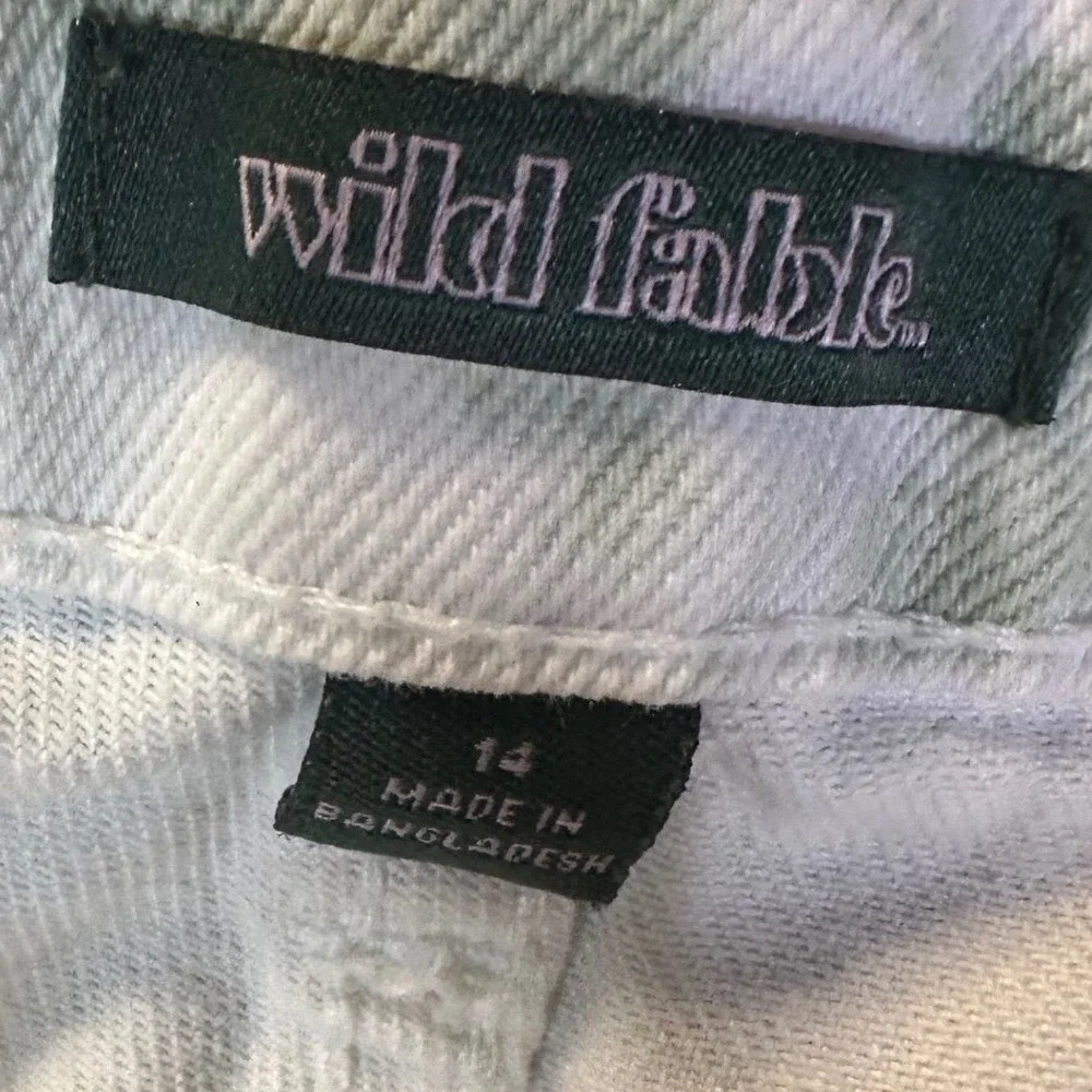 Wild‎ Fable Girls Tie Dye High Rise Denim Shorts White Purple Orange Size 14